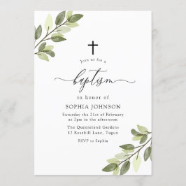 Convites Verde-Cana Deixa Menino ou Batismo Menino