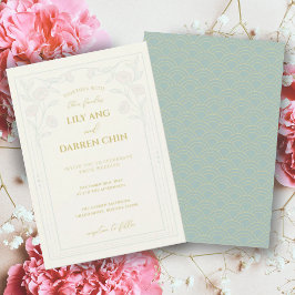 CONVITES VERDE CHINOISERIE SAGE GREEN WEDDING