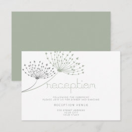 Convites Verde com Flor de Dobra Simples Moderna