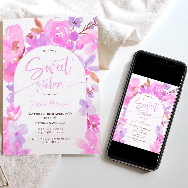 Convites Verde cor-de-rosa-claro, cor-de-rosa, cor-de-rosa  (Criador carregado)