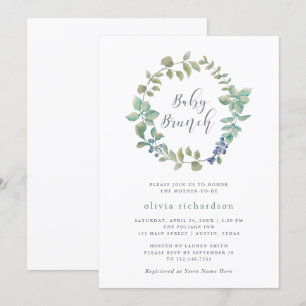 Convites Verde Delicado Baby Brunch