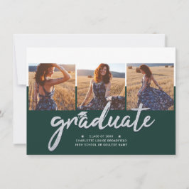 Convites Verde do Partido de Colagem de Fotos 2025