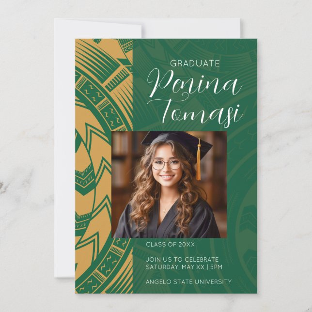 Convites Verde e Dourado (Frente)