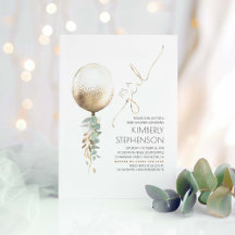 Verde e Dourado Chá de fraldas de Balão Glitter
