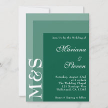 Verde Esmeralda Simples Moderno Chic Script Casame
