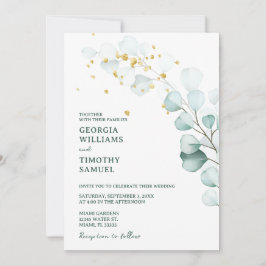 Convites Verde Eucalipto Greenerescência com Espargos Doura