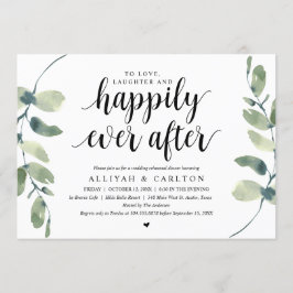 Convites Verde Eucalipto, Jantar de Ensaios de Casamento