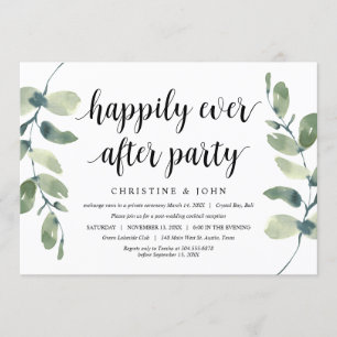 Convites Verde Eucalipto, Preto, Casamento Fuga