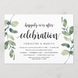 Convites Verde Eucalipto, Preto, Casamento Fuga