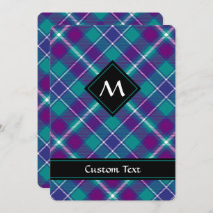 Convites Verde marinho, Roxo e Tartan Azul