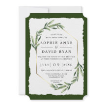 Verde Moderno Deixa Casamento Dourado