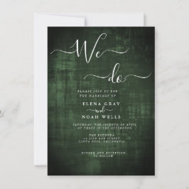 Convites Verde moderno nós fazemos casamento