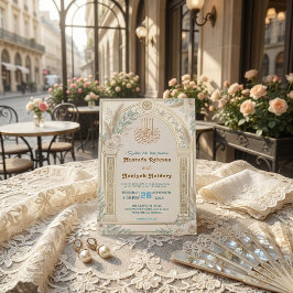 Convites Verde Musgo Creme Azul Floral Luxo