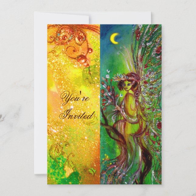 Convites VERDE PÉ-azul-claro-amarelo-claro-prateado (Frente)