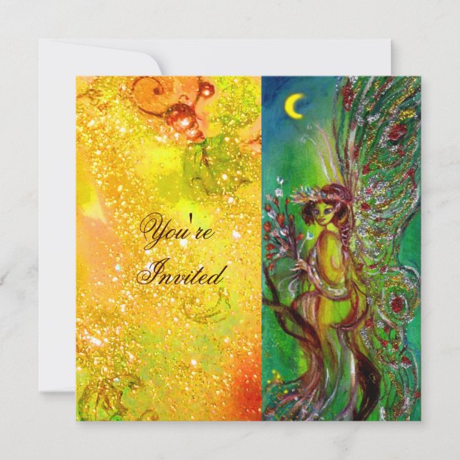 Convites VERDE PÉ-azul-claro-amarelo-claro-prateado (Frente)