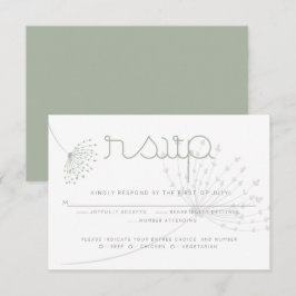 Convites Verde prudente chique simples da escolha RSVP | da