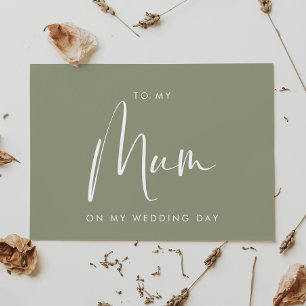 Convites Verde sálvia Para a minha mãe no dia do meu casame