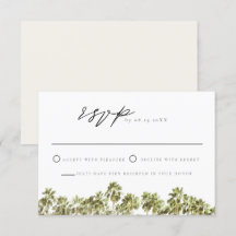 Verde Tropical Palm Tree Beach RSVP