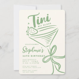Convites Verde Whimsso Um aniversário de 30 anos Tini Bit A