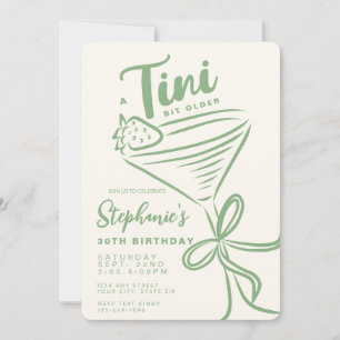 Convites Verde Whimsso Um aniversário de 30 anos Tini Bit A