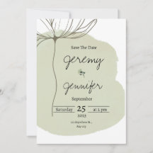 Verdes/Aquarela Retrato minimalista Simples