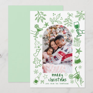 Convites Verdes Escrivíveis Desenhos De Glitter Feliz Natal