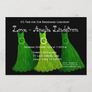 Convites Verdes limões de Bridesmaid Luncheon ou Brunch Ve