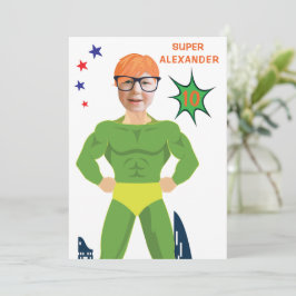 Convites Verdes Super-Heróis Musculares Homem Aqua Divertim
