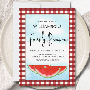 Convites Verificação de Buffalo Branco Vermelho de Reunião 