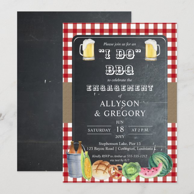 Convites Verificações em países vermelhos i Festa de noivad (Frente/Verso)