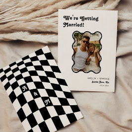 Convites Verificador de Chic Preto Retroativo Guardar a Dat