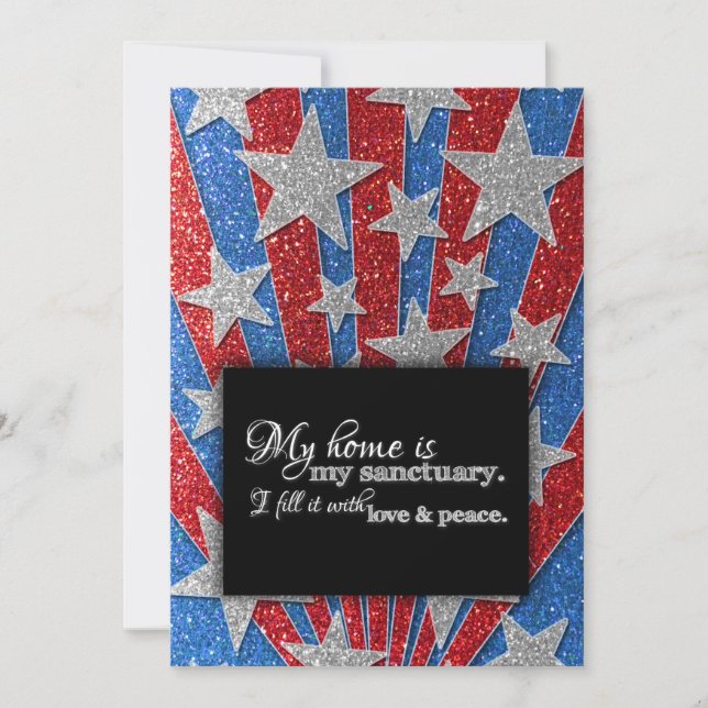 Convites Vermelho Branco e Azul Mudamos o CHURRASCO de lar (Frente)