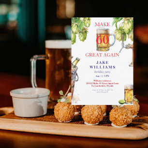 Convites Vermelho Branco e Azul Torne 60 Excelente Novament