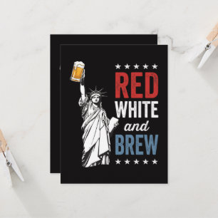 Convites Vermelho Branco e Cerveja 250º Aniversário