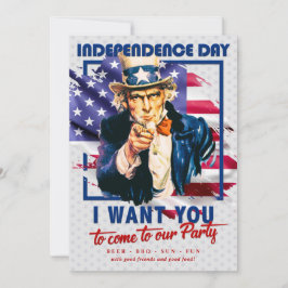 Convites Vermelho, Branco, Tio Azul Sam 4... Festa De Julho