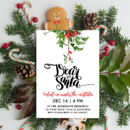 Convites Vermelho Chic e Papais noeis Brancos Mistletocolor