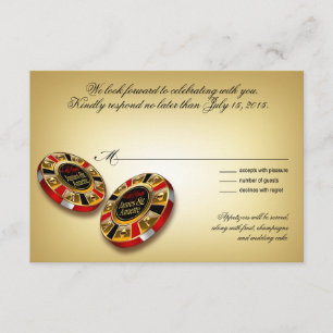 Convites Vermelho da resposta   de Las Vegas VIP RSVP
