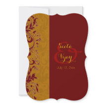 Vermelho e casamento Hindu do ouro