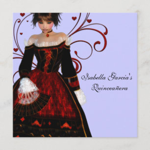 Convites Vermelho Vestido Coração Rodopia Quinceanera