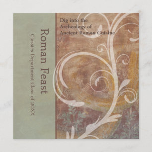 Convites Vermelhos elegantes de Pompeii, banquete romano