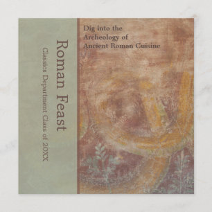 Convites Vermelhos elegantes de Pompeii, banquete romano