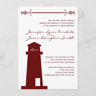 Convites vermelhos náuticos do local de encontro