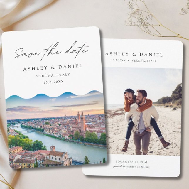 Convites Verona Itália Casamento Salve a Data (Verona Italy Wedding Save the Date Invitation
)