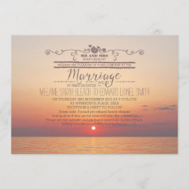 Convites Versão 2 Casamento de Destino de Praia Sunset