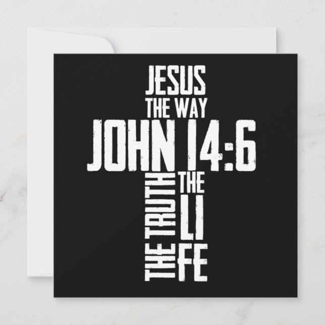 Convites Versículo Bíblico Jesus O Caminho A Verdade A Vida (Frente)