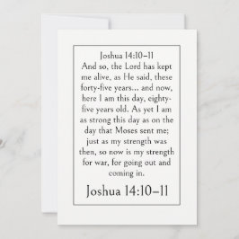 Convites Versículo da Bíblia da Aposentadoria, Josué 14:10-