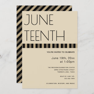 Convites Vertical sobre a Liberdade Preta do 19º Marrom