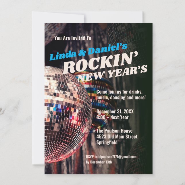 Convites Véspera de ano novo (Frente)