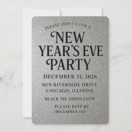 Convites Véspera de Ano Novo do Lágrimo Elegante