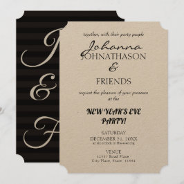 Convites Véspera de Ano Novo Personalizada Engraçado Negro